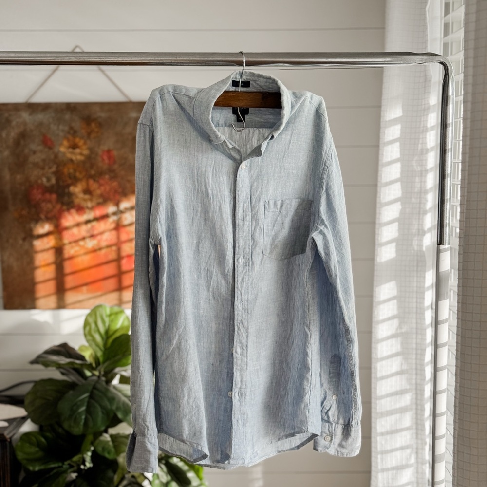 J. Crew Pale Blue Casual Button-Down Shirt